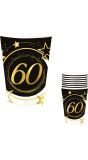 Black Gold 60 Jaar Verjaardag Partybekers