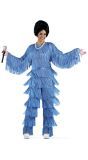 Blauw Jaren 70's Popster Kostuum