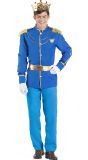 Blauw Koninklijk Prinsen Kostuum Heren