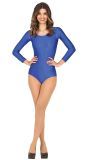 Blauw Lange Mouwen Leotard Dames