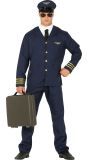 Blauw Piloten Kostuum Heren