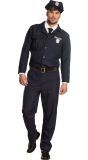Blauw Politie Officier Kostuum Man