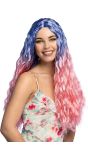 Blauw Roze Pastel Zeemeermin Pruik Dames