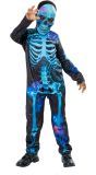 Blauw Space Skelet Kostuum Kinderen