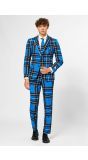 Blauw Tartan Opposuits Kostuum