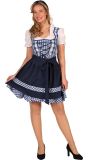 Blauw Witte Dirndl Jurk met Schort Dames Oktoberfest