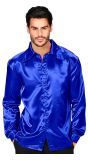 Blauwe 70's Disco Shirt Heren