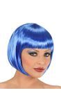Blauwe Boblijn Pruik