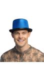 Blauwe Cilinder Carnaval Hoed