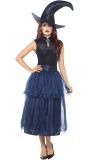 Blauwe Dames Heksen Kostuum