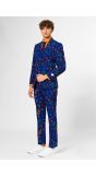 Blauwe Doodle Tekeningen Opposuits Kostuum