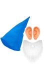 Blauwe Dwerg Muts Baard en Oren