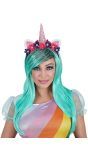 Blauwe Eenhoorn Pruik Dames