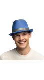 Blauwe Fedora Carnaval