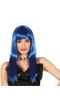 Blauwe Feline Pruik