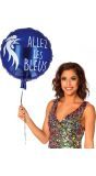 Blauwe Folieballon 'Allez Les Bleus' 45cm