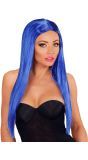 Blauwe Glamour Pruik