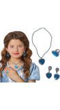 Blauwe Hart Sieraden set Prinsessen 4-Delig Meisjes