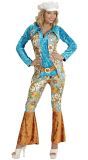 Blauwe Hippie Vrouw Kostuum