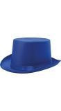 Blauwe Hoge Hoed Luxe