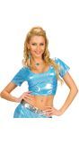 Blauwe Holografische Top