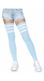 Blauwe Kousen met Witte Strepen Hoog