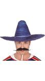 Blauwe Mexicaanse Sombrero Hoed