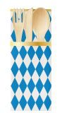 Blauwe Oktoberfest Bestekzakjes 6 Stuks