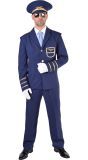 Blauwe Piloot Outfit Mannen