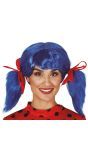Blauwe Poppenpruik met Staarten