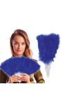 Blauwe Veren Handwaaier 20's