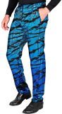 Blauwe Zebra Pailletten Broek
