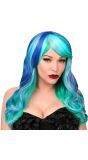 Blauwe Zeemeermin Pruik Dames