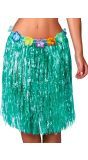 Blauwgroene Midi Hawaii Rok