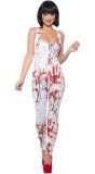 Bloederige Witte Catsuit Dames