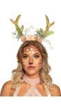 Bloemen Hertjes Tiara met Hoorns