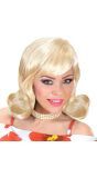 Blonde 50's Flip Pruik