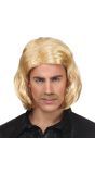 Blonde 70's Disco Pruik Heren