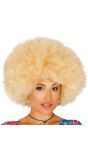 Blonde Afro Maxi Pruik