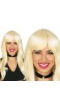 Blonde Dames Pruik Lang 80's