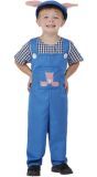 Boeren Biggetjes Kostuum Jongens Blauw