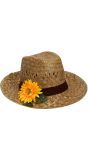 Boeren Hoed met Zonnebloem