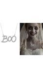 Boo Halsketting Zilver Halloween
