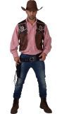 Bruin Cowboy Vest Mannen