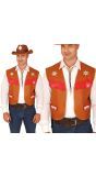 Bruin Cowboy Vest Volwassenen