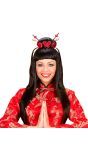 Bruine Chinese Pruik