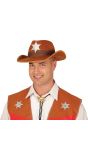 Bruine Cowboy Sheriff Hoed