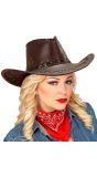Bruine Gestikte Cowboyhoed