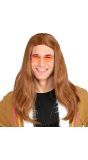 Bruine Hippie Pruik Heren