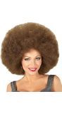 Bruine Maxi Afro Pruik
